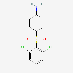 molecular formula C12H15Cl2NO2S B1430072 4-(2,6-Dichlorobenzenesulfonyl)cyclohexan-1-amine CAS No. 1706455-44-8