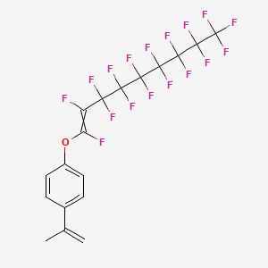 molecular formula C18H9F17O B14300727 Benzene, 1-[(heptadecafluorononenyl)oxy]-4-(1-methylethenyl)- CAS No. 112340-38-2