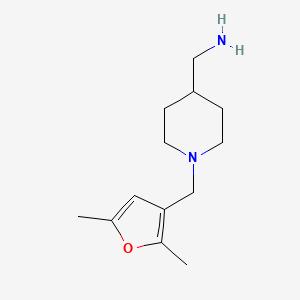 molecular formula C13H22N2O B1430077 ({1-[(2,5-Dimethyl-3-furyl)methyl]piperidin-4-yl}methyl)amine CAS No. 1447967-15-8