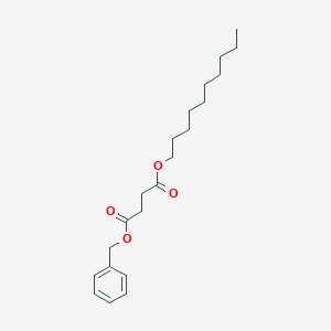 molecular formula C21H32O4 B14300770 Butanedioic acid, decyl phenylmethyl ester CAS No. 119450-18-9