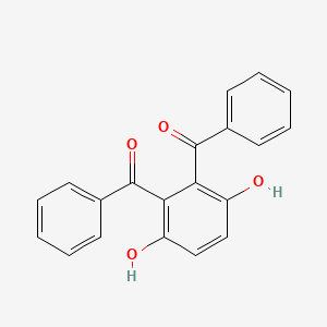 molecular formula C20H14O4 B14300814 Methanone, (3,6-dihydroxy-1,2-phenylene)bis[phenyl- CAS No. 111936-95-9