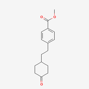 molecular formula C16H20O3 B14300828 Methyl 4-[2-(4-oxocyclohexyl)ethyl]benzoate CAS No. 118537-39-6