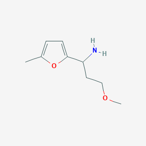 molecular formula C9H15NO2 B1430086 3-Methoxy-1-(5-methylfuran-2-yl)propan-1-amine CAS No. 1432679-99-6