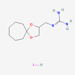 molecular formula C11H22IN3O2 B1430088 1-{1,4-Dioxaspiro[4.6]undecan-2-ylmethyl}guanidine hydroiodide CAS No. 1443981-32-5