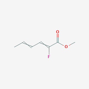 molecular formula C7H9FO2 B14300895 Methyl 2-fluorohexa-2,4-dienoate CAS No. 112854-15-6
