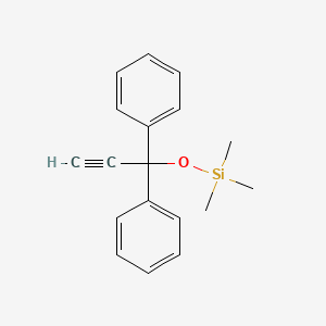 molecular formula C18H20OSi B14300897 Silane, [(1,1-diphenyl-2-propynyl)oxy]trimethyl- CAS No. 121284-44-4