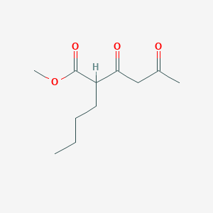 molecular formula C11H18O4 B14300909 Methyl 2-butyl-3,5-dioxohexanoate CAS No. 113618-25-0