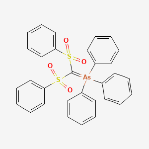 molecular formula C31H25AsO4S2 B14300960 [Di(benzenesulfonyl)methylidene](triphenyl)-lambda~5~-arsane CAS No. 117953-09-0