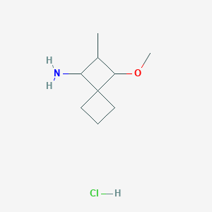 molecular formula C9H18ClNO B1430097 3-Methoxy-2-methylspiro[3.3]heptan-1-amine hydrochloride CAS No. 1443979-49-4