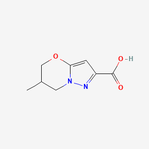 molecular formula C8H10N2O3 B1430098 6-methyl-6,7-dihydro-5H-pyrazolo[5,1-b][1,3]oxazine-2-carboxylic acid CAS No. 1428233-09-3