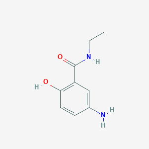 molecular formula C9H12N2O2 B14300985 Benzamide, 5-amino-N-ethyl-2-hydroxy- CAS No. 114259-86-8