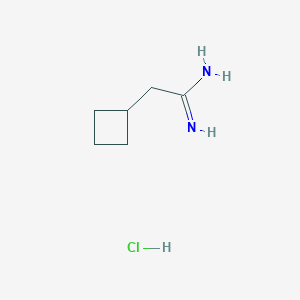 molecular formula C6H13ClN2 B1430099 2-Cyclobutylethanimidamide hydrochloride CAS No. 1443981-49-4