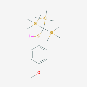 molecular formula C17H34IOSi4 B14301001 CID 13838569 