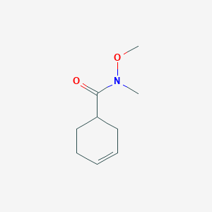 molecular formula C9H15NO2 B14301031 N-methoxy-N-methylcyclohex-3-ene-1-carboxamide CAS No. 113489-32-0