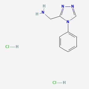 molecular formula C9H10N4 B1430107 [(4-phenyl-4H-1,2,4-triazol-3-yl)methyl]amine dihydrochloride CAS No. 1016794-97-0