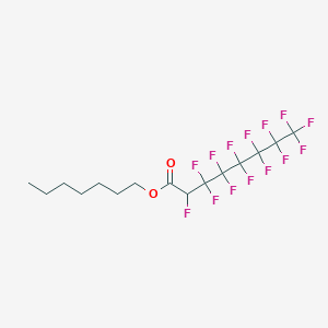 molecular formula C15H16F14O2 B14301155 Heptyl 2,3,3,4,4,5,5,6,6,7,7,8,8,8-tetradecafluorooctanoate CAS No. 118663-63-1