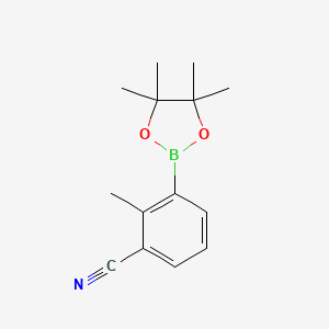 molecular formula C14H18BNO2 B1430117 2-Methyl-3-(4,4,5,5-tetramethyl-1,3,2-dioxaborolan-2-yl)benzonitrile CAS No. 1231892-37-7