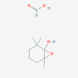 molecular formula C10H18O4 B14301198 Formic acid;2,2,6-trimethyl-7-oxabicyclo[4.1.0]heptan-1-ol CAS No. 119124-62-8