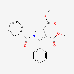 molecular formula C21H17NO5 B14301204 Dimethyl 1-benzoyl-2-phenyl-1H-pyrrole-3,4-dicarboxylate CAS No. 118620-38-5