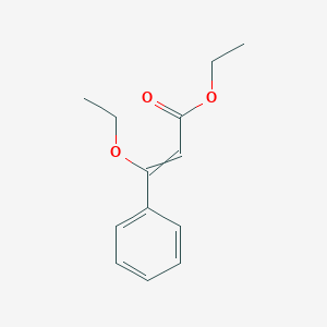 molecular formula C13H16O3 B14301228 Ethyl 3-ethoxy-3-phenylprop-2-enoate CAS No. 116519-41-6