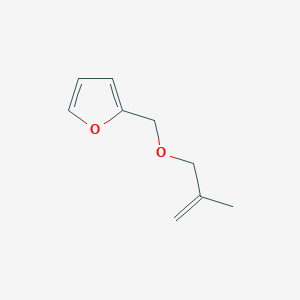 molecular formula C9H12O2 B14301339 Furan, 2-[[(2-methyl-2-propenyl)oxy]methyl]- CAS No. 113505-01-4