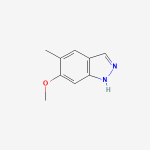 molecular formula C9H10N2O B1430135 6-Methoxy-5-methyl-1H-indazole CAS No. 1227267-14-2