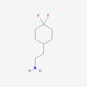 molecular formula C8H15F2N B1430136 4,4-Difluorocyclohexaneethanamine CAS No. 1054314-53-2