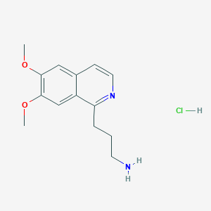 molecular formula C14H19ClN2O2 B1430137 [3-(6,7-Dimethoxyisoquinolin-1-yl)propyl]amine hydrochloride CAS No. 1351654-44-8