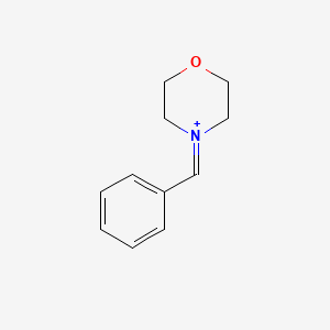 molecular formula C11H14NO+ B14301374 Morpholinium, 4-(phenylmethylene)- CAS No. 111910-88-4
