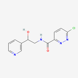 molecular formula C12H11ClN4O2 B1430138 6-chloro-N-(2-hydroxy-2-(pyridin-3-yl)ethyl)pyridazine-3-carboxamide CAS No. 1024604-99-6