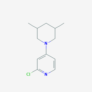 molecular formula C12H17ClN2 B1430139 2-Chloro-4-(3,5-dimethylpiperidin-1-yl)pyridine CAS No. 1427650-03-0