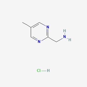 molecular formula C6H10ClN3 B1430143 (5-Methylpyrimidin-2-yl)methanamine hydrochloride CAS No. 1346542-72-0
