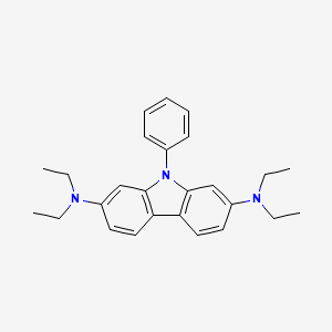 molecular formula C26H31N3 B14301458 N~2~,N~2~,N~7~,N~7~-Tetraethyl-9-phenyl-9H-carbazole-2,7-diamine CAS No. 113991-86-9