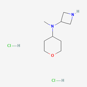 molecular formula C9H20Cl2N2O B1430146 N-Methyl-N-(tetrahydro-2H-pyran-4-yl)azetidin-3-amine dihydrochloride CAS No. 1403767-06-5