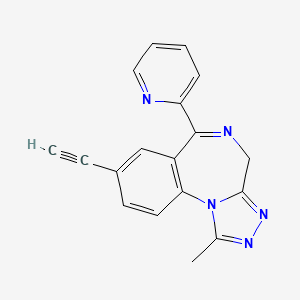 molecular formula C18H13N5 B1430148 8-ethynyl-1-methyl-6-(pyridin-2-yl)-4H-benzo[f][1,2,4]triazolo[4,3-a][1,4]diazepine CAS No. 1349115-59-8