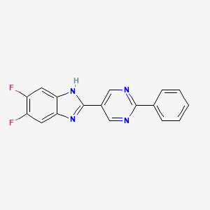 molecular formula C17H10F2N4 B1430149 5,6-Difluoro-2-(2-phenylpyrimidin-5-yl)-1H-benzo[d]imidazole CAS No. 1424528-97-1