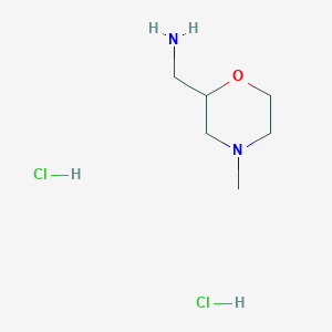 molecular formula C6H16Cl2N2O B1430156 (4-Methylmorpholin-2-yl)methanamine dihydrochloride CAS No. 259090-43-2