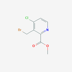 molecular formula C8H7BrClNO2 B1430159 methyl 3-(bromomethyl)-4-chloropyridine-2-carboxylate CAS No. 1823951-74-1
