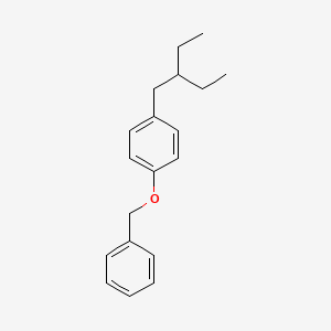 molecular formula C19H24O B14301629 Benzene, 1-(2-ethylbutyl)-4-(phenylmethoxy)- CAS No. 125796-68-1
