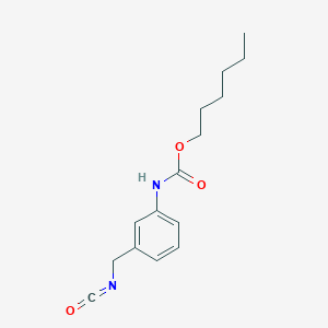 molecular formula C15H20N2O3 B14301686 Hexyl [3-(isocyanatomethyl)phenyl]carbamate CAS No. 115658-97-4