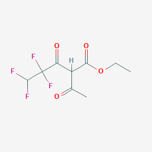 molecular formula C9H10F4O4 B14301737 Ethyl 2-acetyl-4,4,5,5-tetrafluoro-3-oxopentanoate CAS No. 116206-91-8