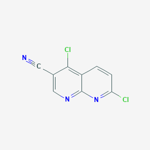 molecular formula C9H3Cl2N3 B1430175 4,7-Dichloro-1,8-naphthyridine-3-carbonitrile CAS No. 1234616-32-0