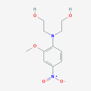 molecular formula C11H16N2O5 B14301754 Ethanol, 2,2'-[(2-methoxy-4-nitrophenyl)imino]bis- CAS No. 113342-99-7