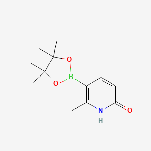 molecular formula C12H18BNO3 B1430178 6-Methyl-5-(4,4,5,5-tetramethyl-1,3,2-dioxaborolan-2-YL)pyridin-2-OL CAS No. 1691328-81-0