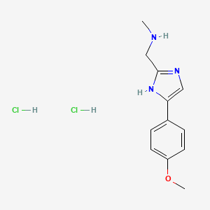 molecular formula C12H17Cl2N3O B1430179 ([4-(4-Methoxyphenyl)-1H-imidazol-2-YL]methyl)methylamine dihydrochloride CAS No. 1426291-33-9