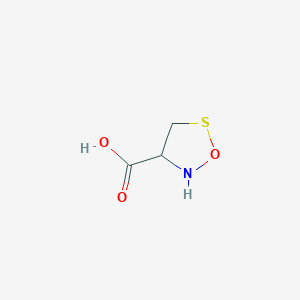 molecular formula C3H5NO3S B14301877 1,2,5-Oxathiazolidine-4-carboxylic acid CAS No. 111990-24-0