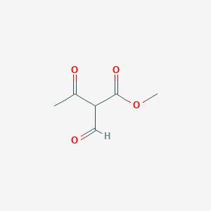 molecular formula C6H8O4 B14301890 Methyl 2-formyl-3-oxobutanoate CAS No. 115662-13-0
