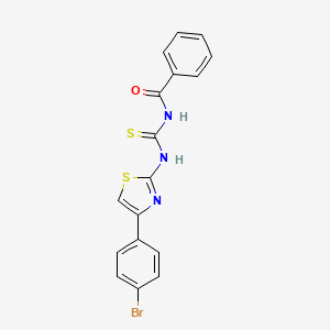 molecular formula C17H12BrN3OS2 B14301894 N-{[4-(4-Bromophenyl)-1,3-thiazol-2-yl]carbamothioyl}benzamide CAS No. 113333-06-5