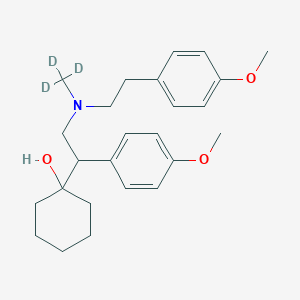 molecular formula C25H35NO3 B1430195 rac N-Desmethyl-N-(4-methoxyphenethyl) Venlafaxine-d3 CAS No. 1346602-72-9