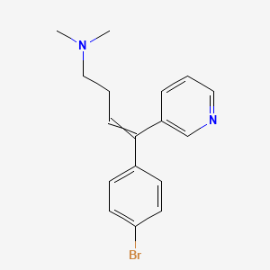 molecular formula C17H19BrN2 B14301970 3-Buten-1-amine, 4-(4-bromophenyl)-N,N-dimethyl-4-(3-pyridinyl)-, (Z)- CAS No. 112969-63-8